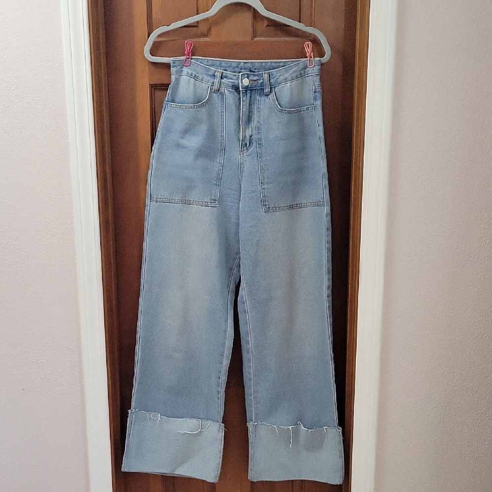 Le Lis Light Blue Wide Leg Jeans